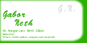 gabor neth business card
